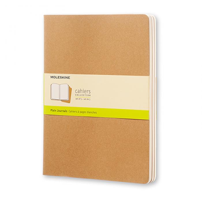 Moleskine Cahier Journal Plain XLarge Kraft Brown